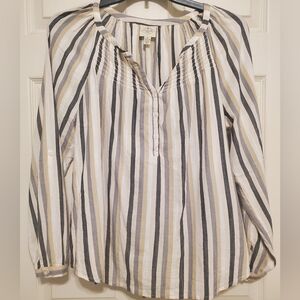 St. John's Bay Stripped Blouse. Size M